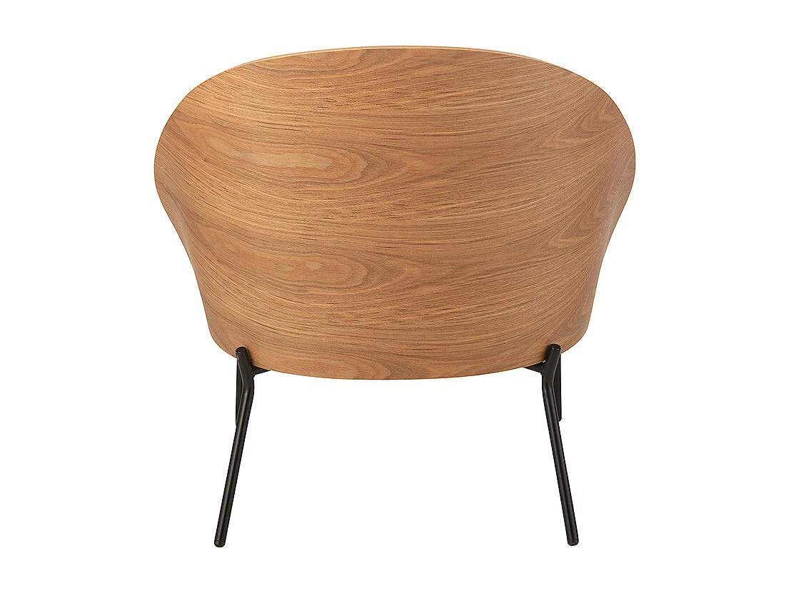 Fauteuil Lounge Design "Lone" 81cm Naturel & Beige