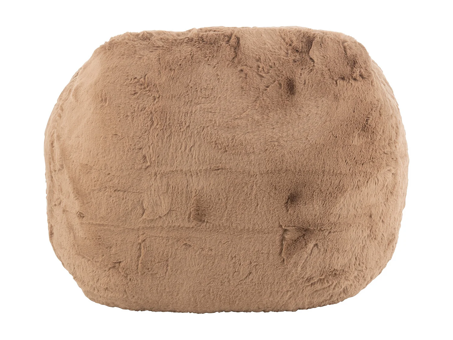 Sillón de diseño Kuty - Lujo y suavidad con efecto felpa-Color Marrón claro