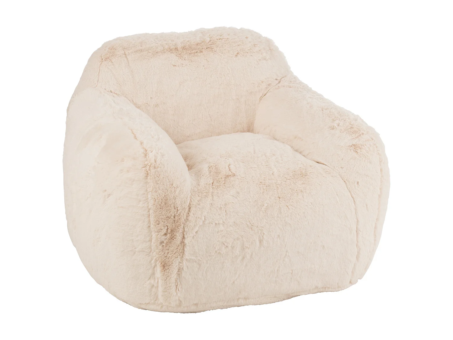 Sillón de diseño Kuty - Lujo y suavidad con efecto felpa-Color Marrón claro