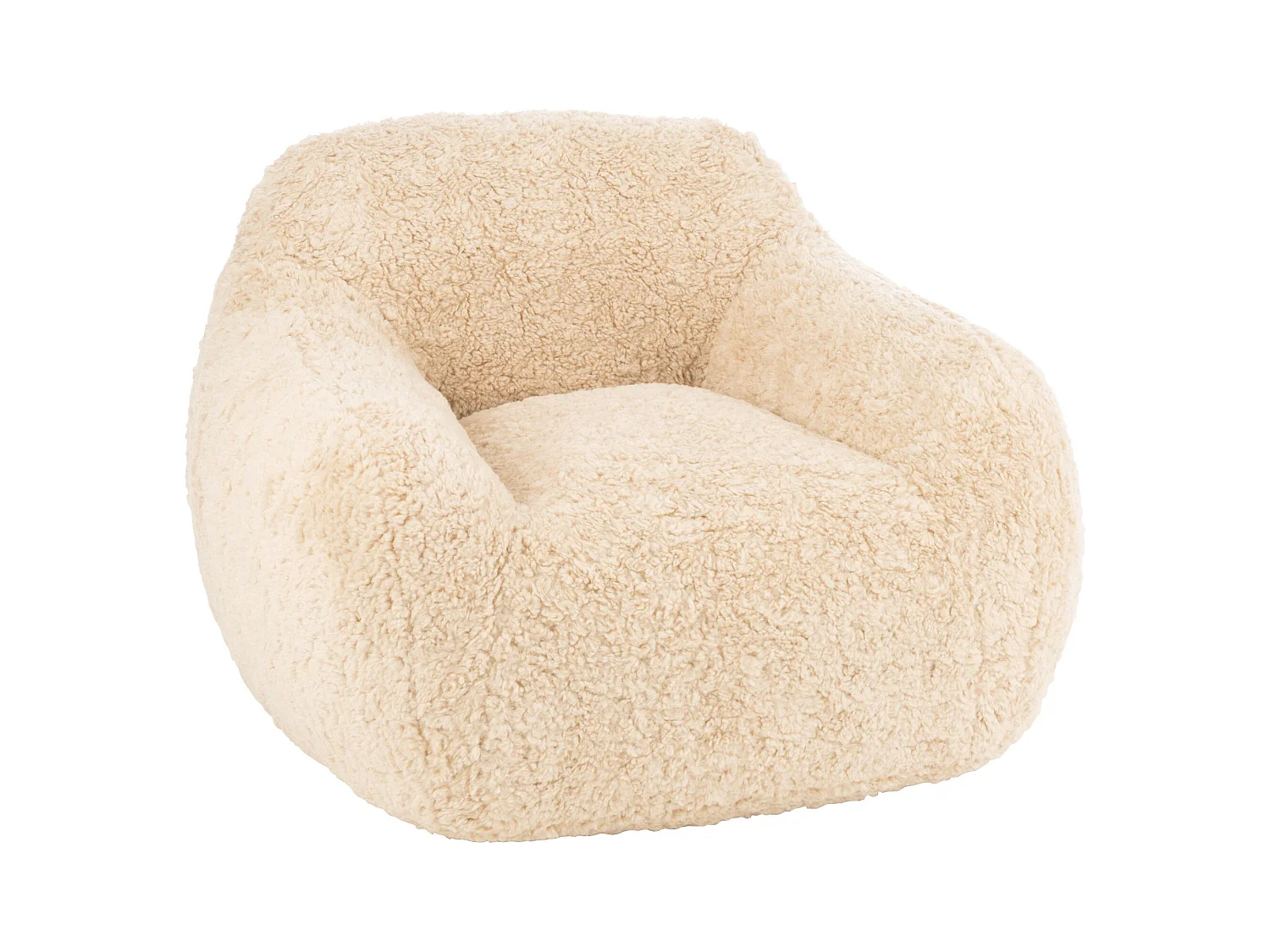 Fauteuil en Tissu "Cutie" 99cm Beige