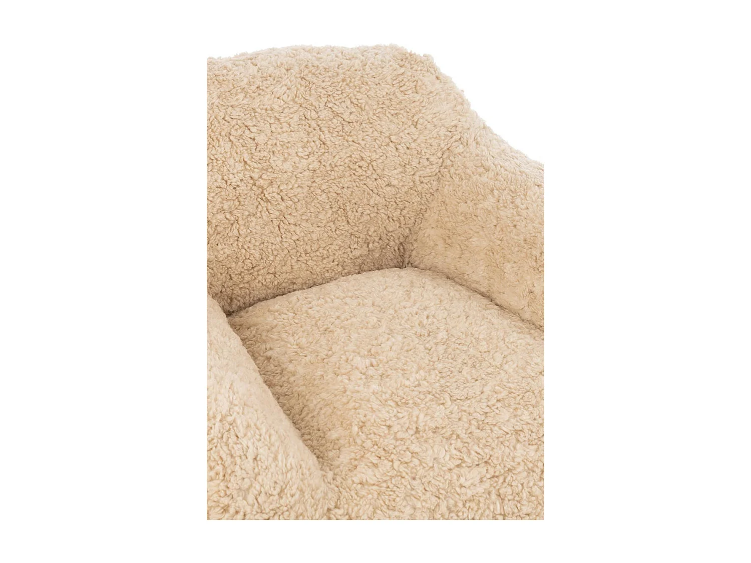 Sillón de diseño Kuty - Lujo y suavidad con efecto felpa-Color ribete verde crudo