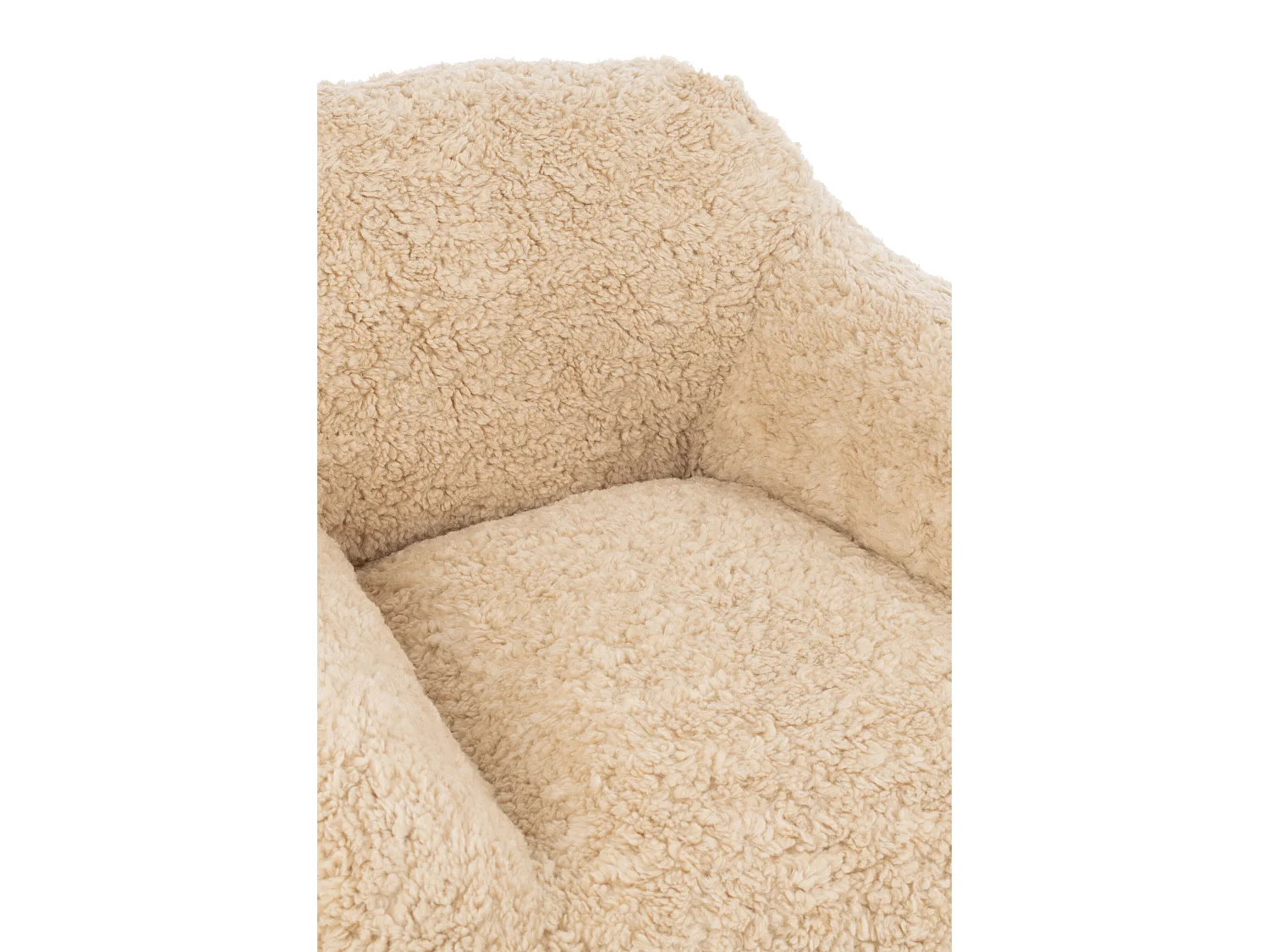 Sillón de diseño Kuty - Lujo y suavidad con efecto felpa-Color ribete verde crudo