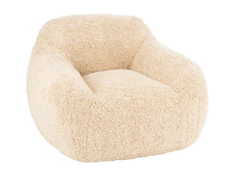 Fauteuil en Tissu "Cutie" 99cm Beige