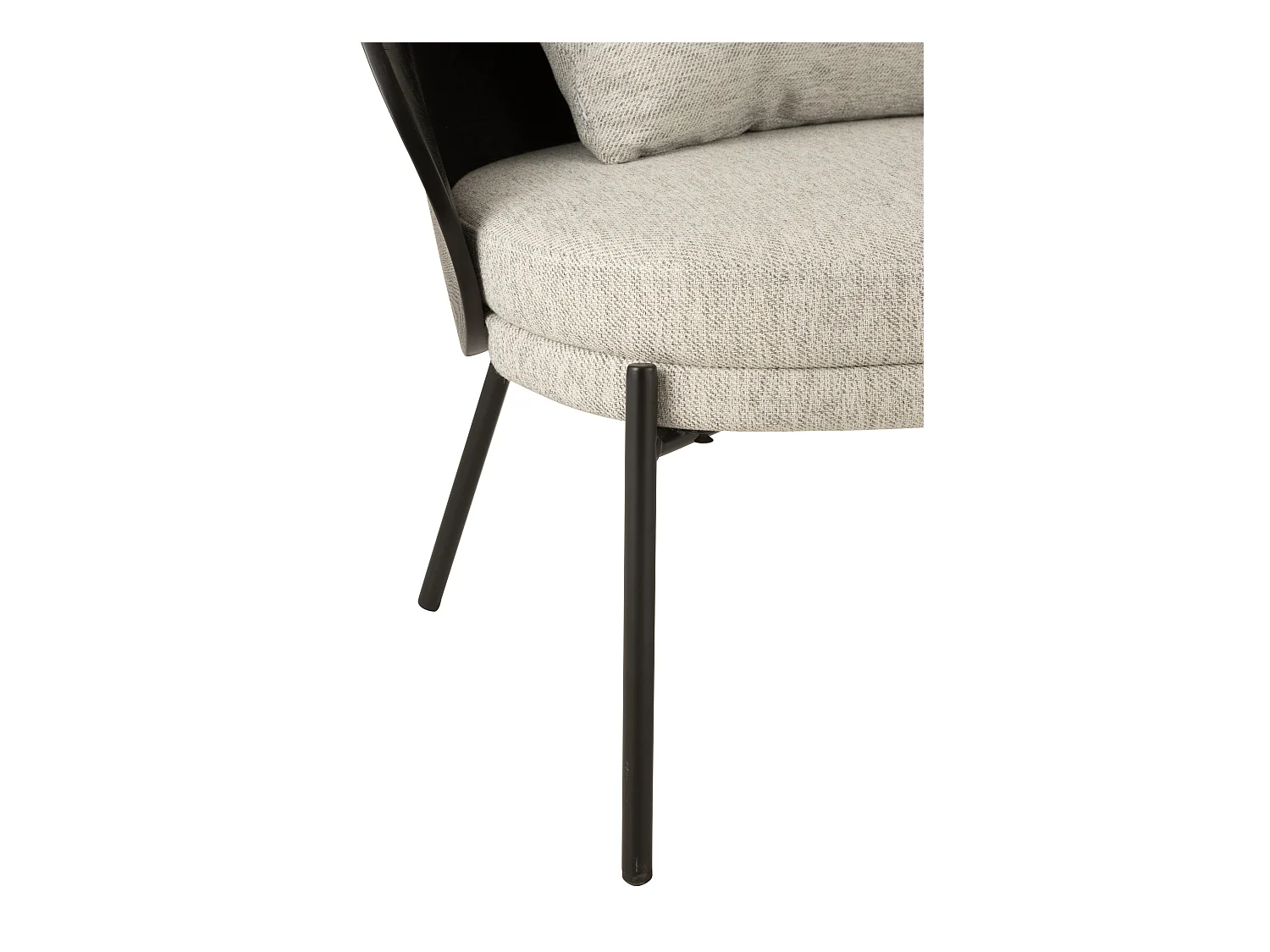 Fauteuil Lounge Design "Lone" 81cm Noir & Gris