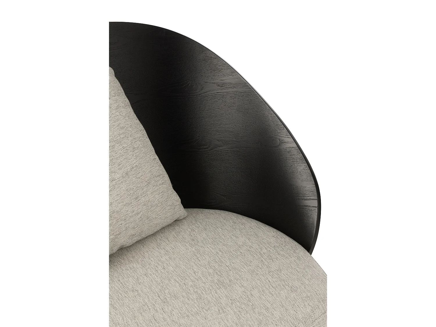 Fauteuil Lounge Design "Lone" 81cm Noir & Gris