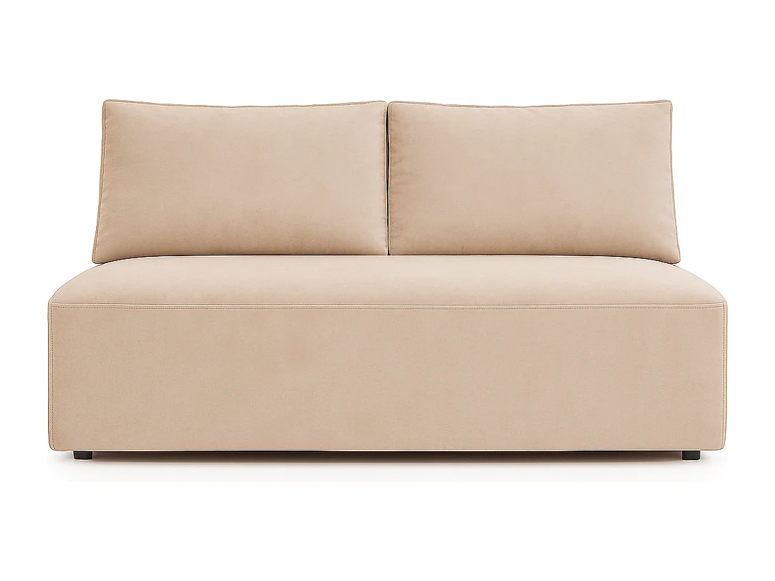 Canapé-lit avec coffre de lit DUO, tissu Salvador, beige