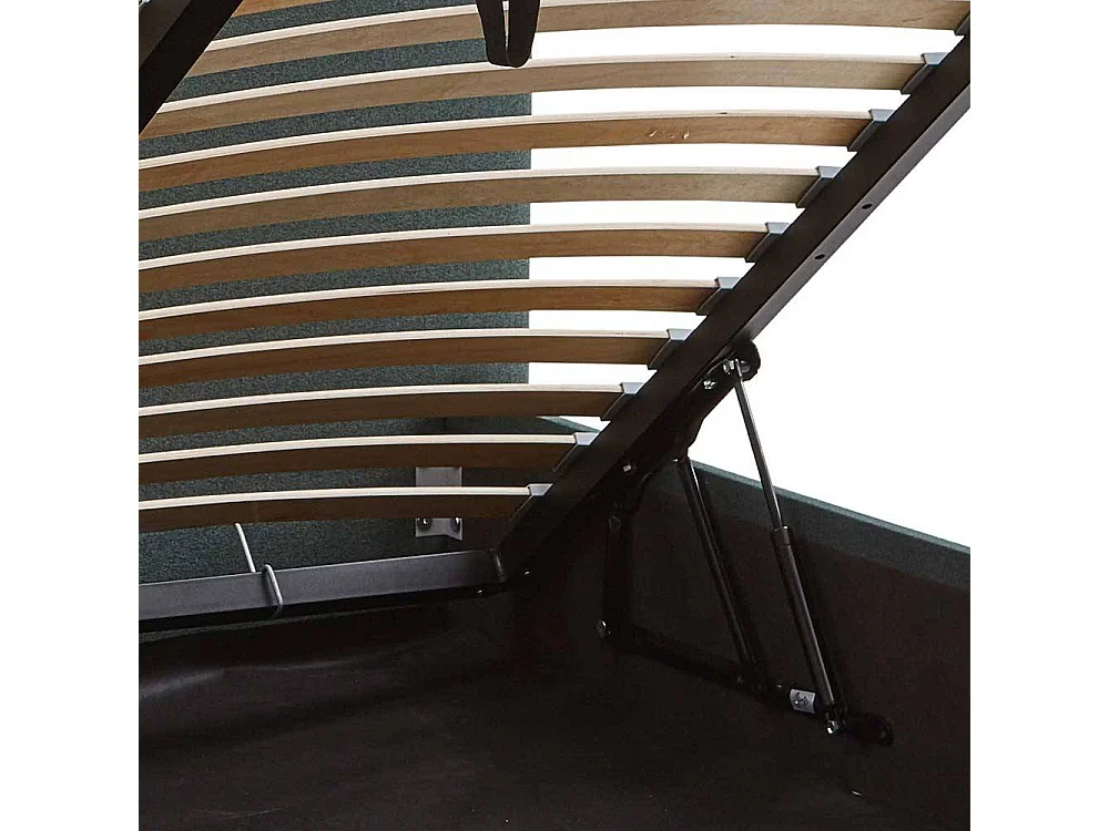 Bett Polster Dunkelgrün Stoff 140x200 cm modernem Design