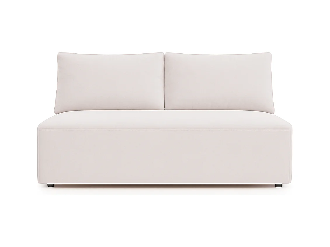 Canapé-lit avec coffre de lit DUO, tissu Salvador, gris clair