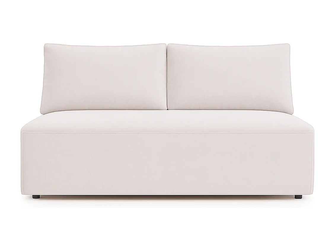 Canapé-lit avec coffre de lit DUO, tissu Salvador, gris clair