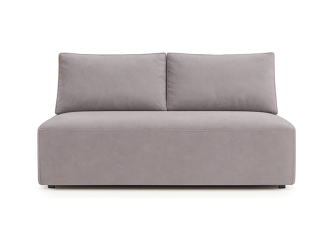 Canapé-lit avec coffre de lit DUO, tissu Salvador, gris
