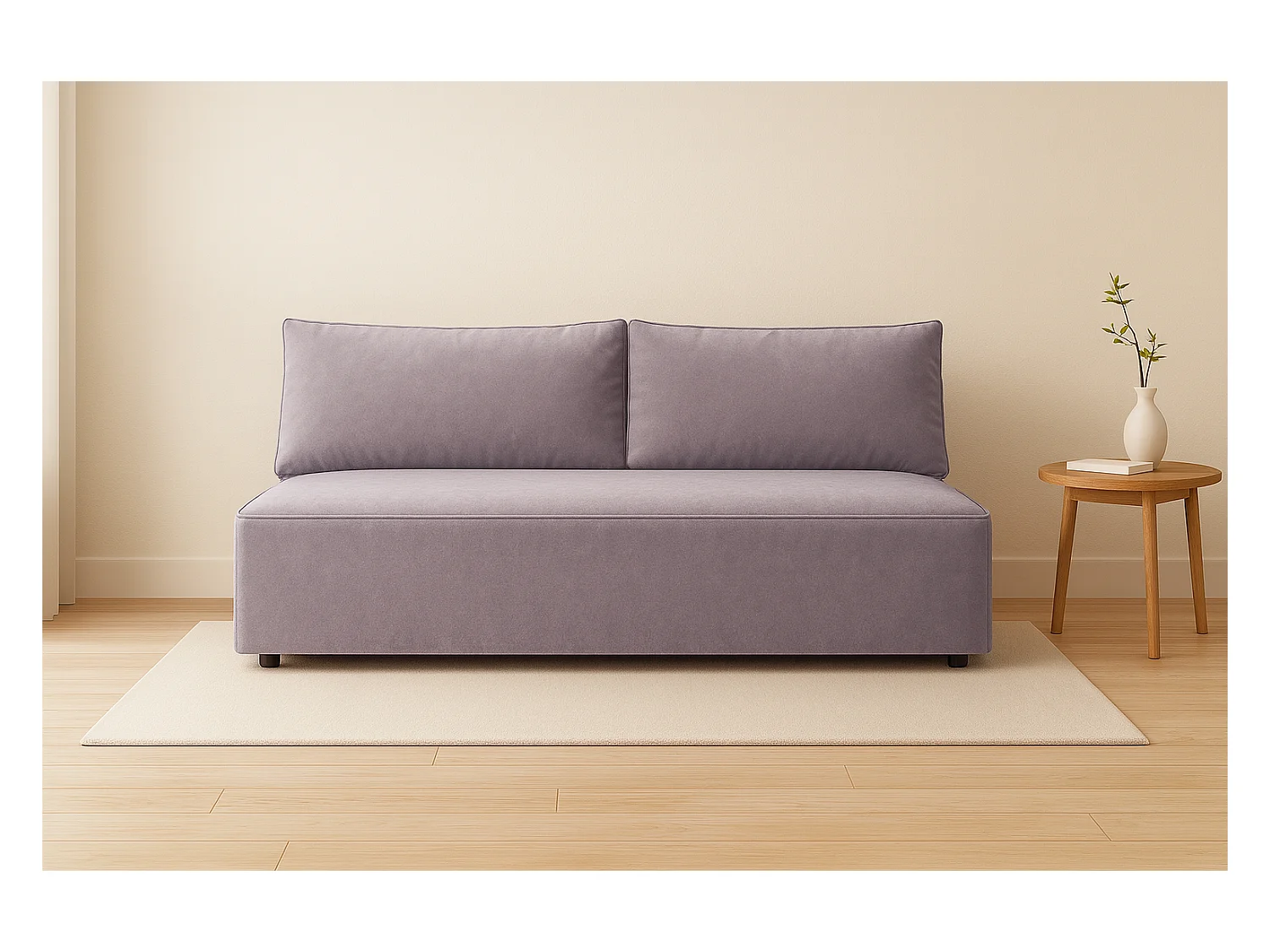 Schlafsofa mit Bettkasten DUO, Stoff Salvador, Grau
