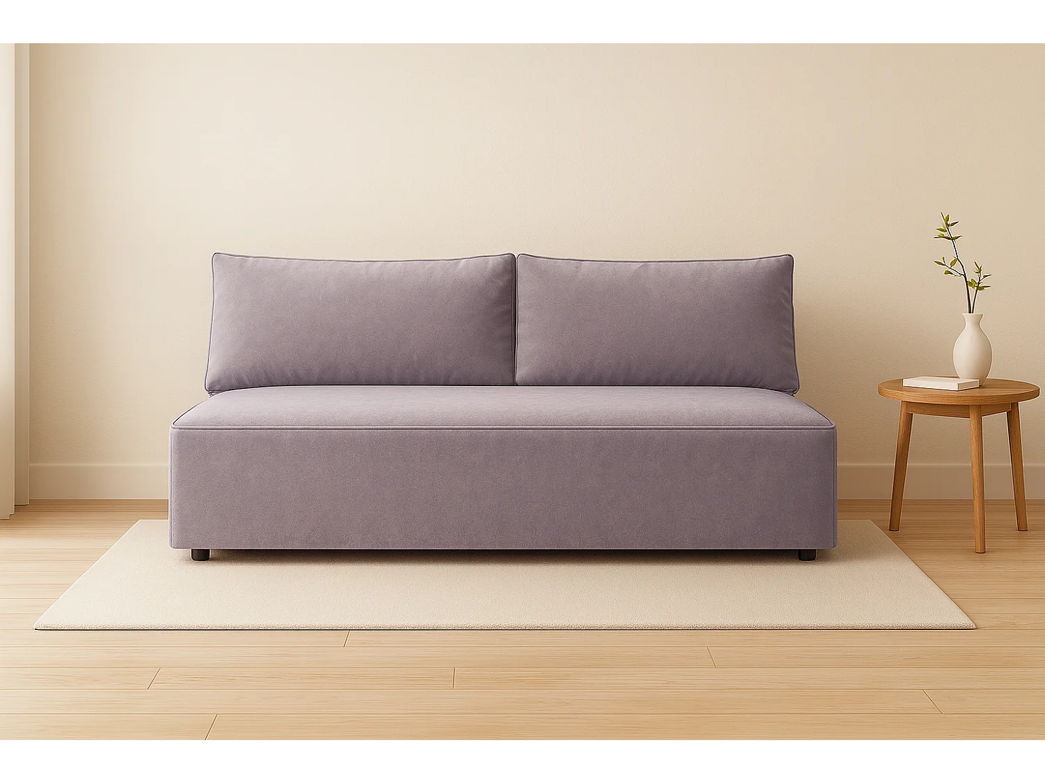 Canapé-lit avec coffre de lit DUO, tissu Salvador, gris