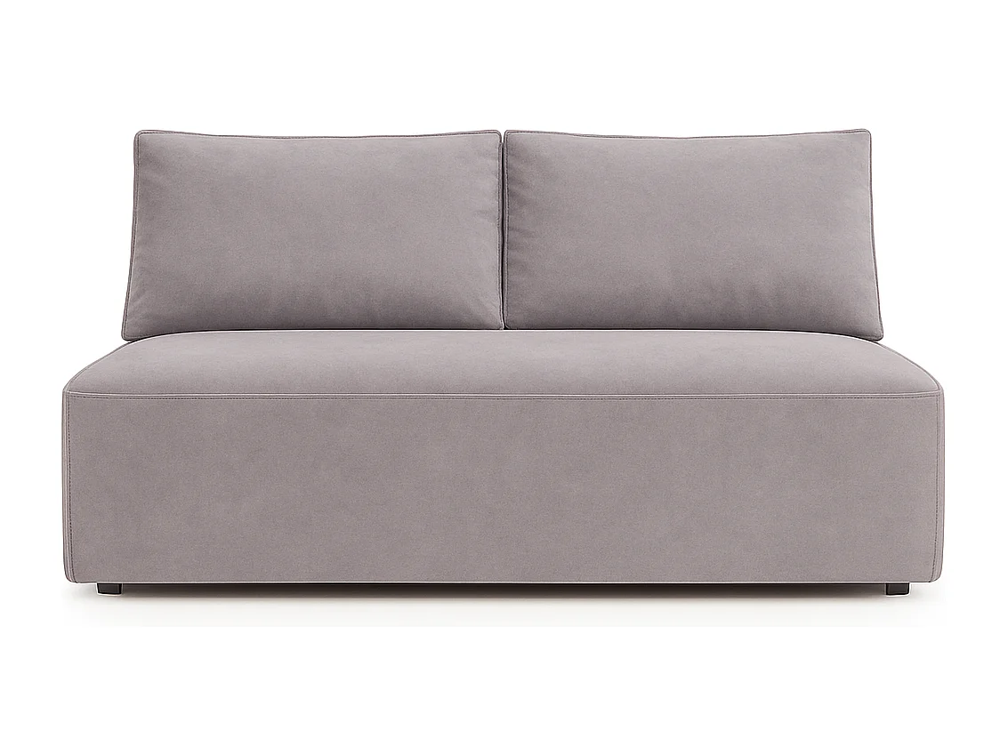 Canapé-lit avec coffre de lit DUO, tissu Salvador, gris