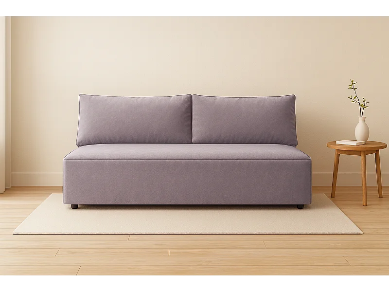 Canapé-lit avec coffre de lit DUO, tissu Salvador, gris