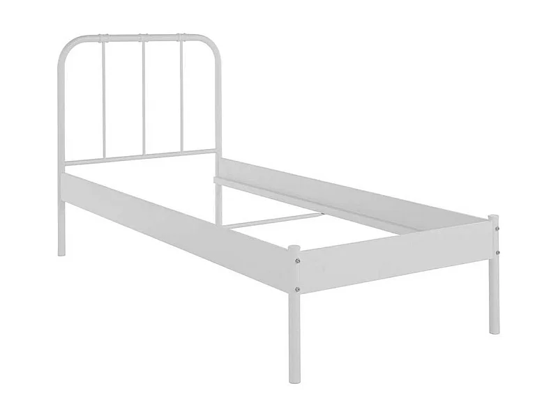 Einzelbett Einzelbettgestell in Weiß Liegefläche 90x200 cm