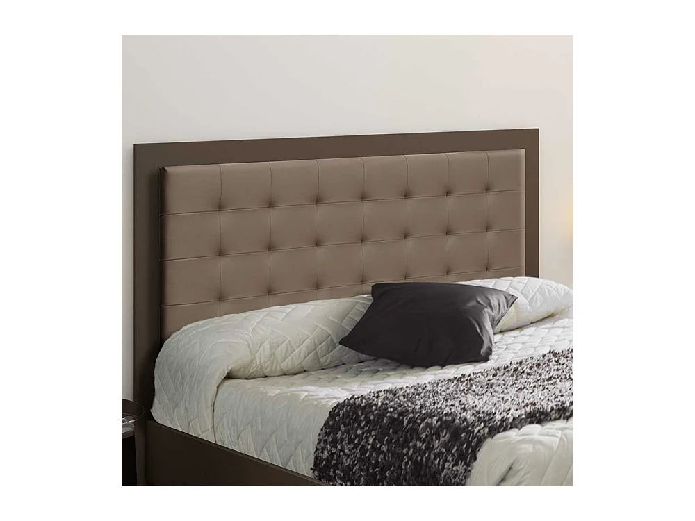 Bett aus Metall mit Polsterkopfteil