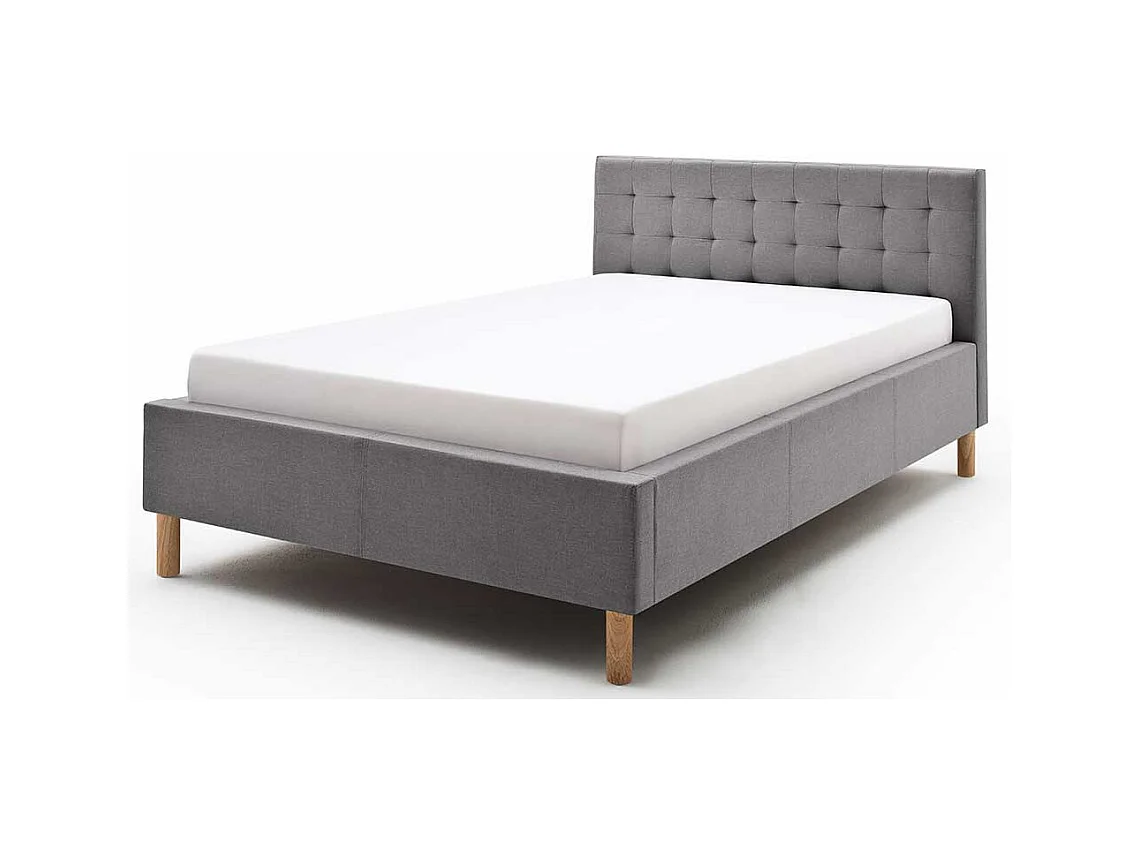 Stoffbett in Hellgrau 40 cm Einstiegshöhe