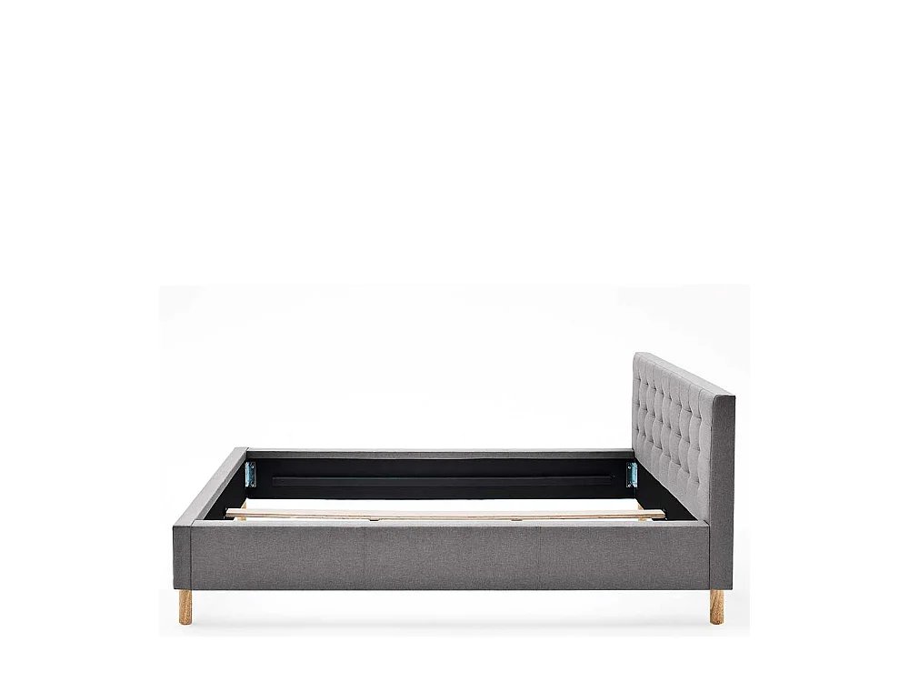 Stoffbett in Hellgrau 40 cm Einstiegshöhe