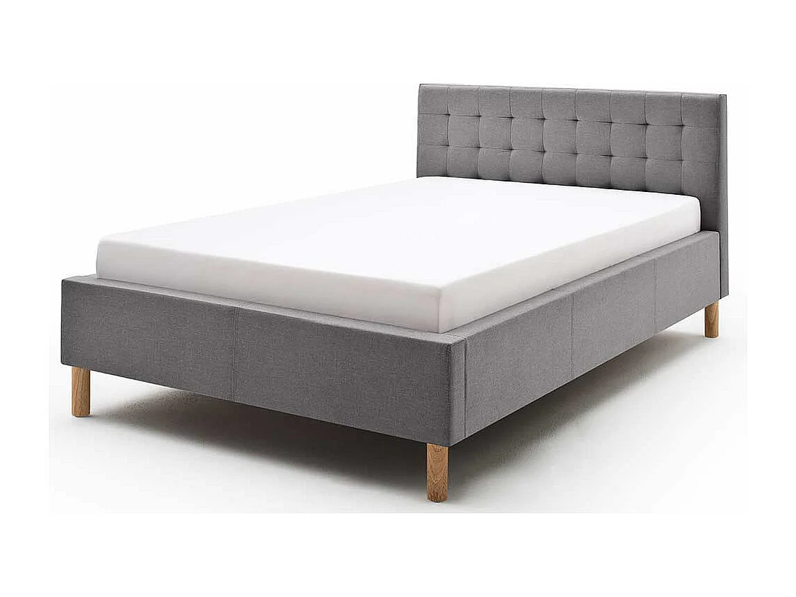 Stoffbett in Hellgrau 40 cm Einstiegshöhe