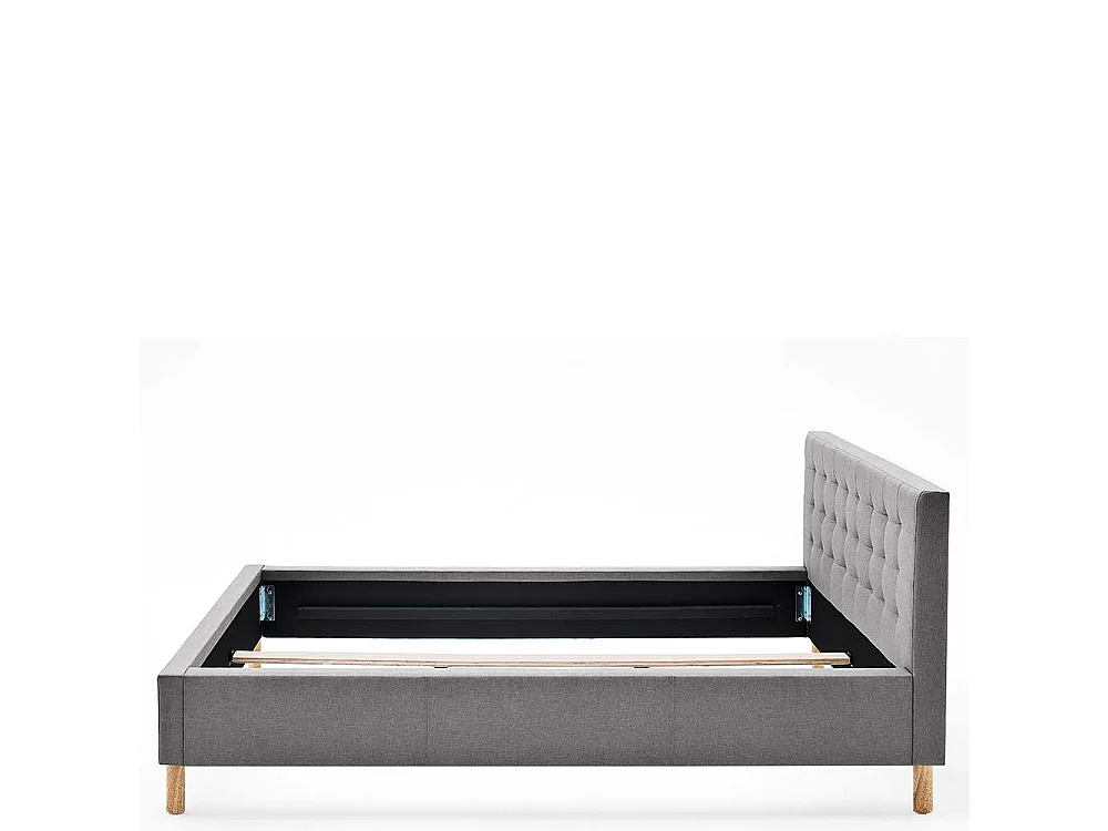 Stoffbett in Hellgrau 40 cm Einstiegshöhe