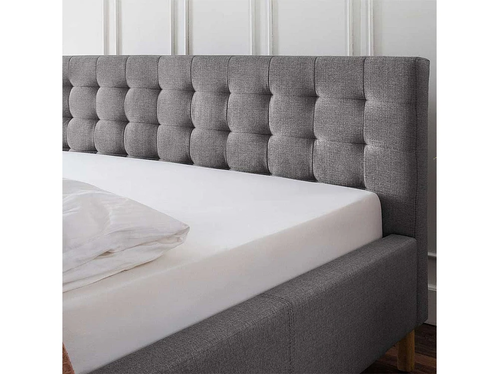 Stoffbett in Hellgrau 40 cm Einstiegshöhe