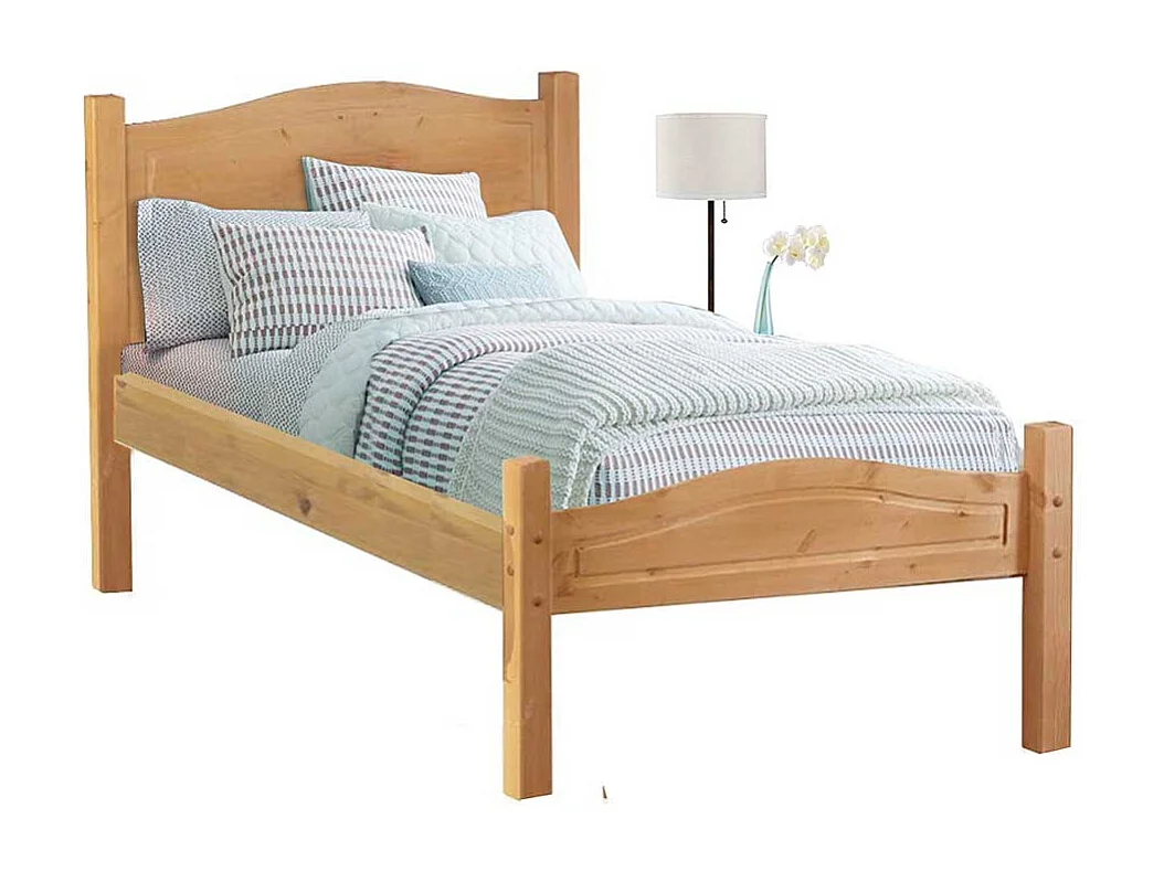 Naturholzbett aus Kiefer Massivholz Landhausstil