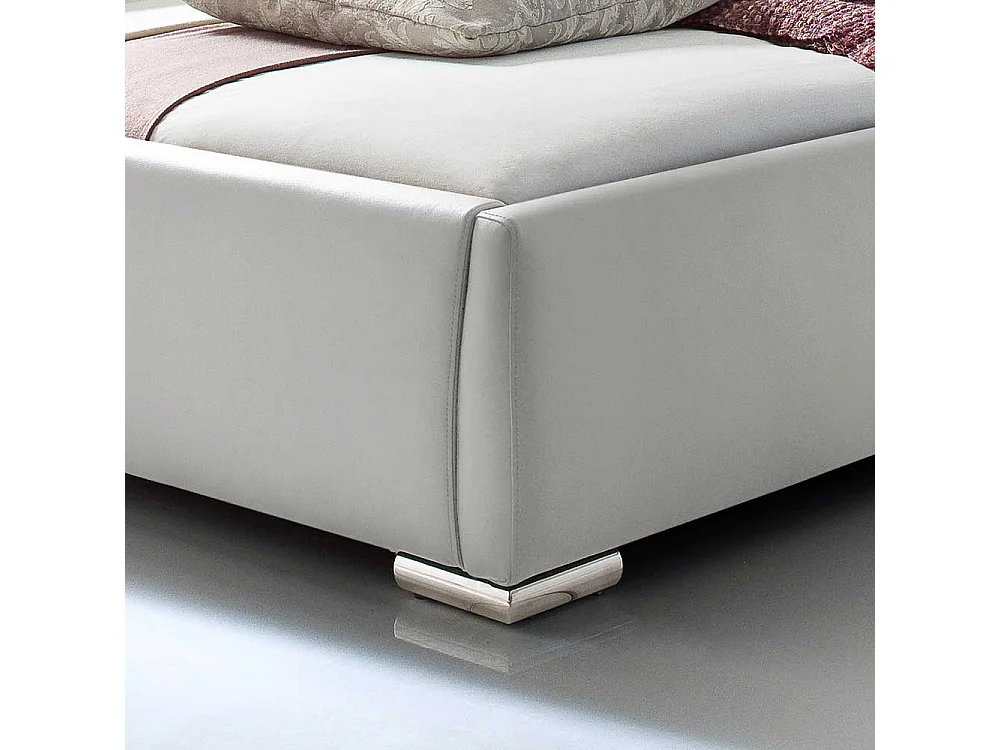 Polsterbett mit Lattenrost Weiß