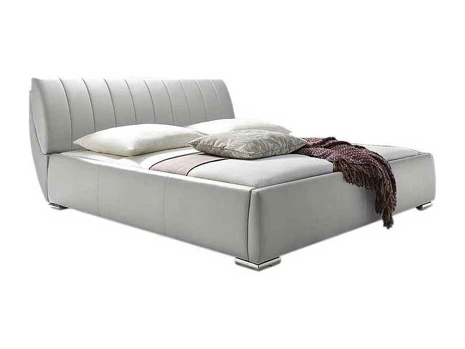 Polsterbett mit Lattenrost Weiß