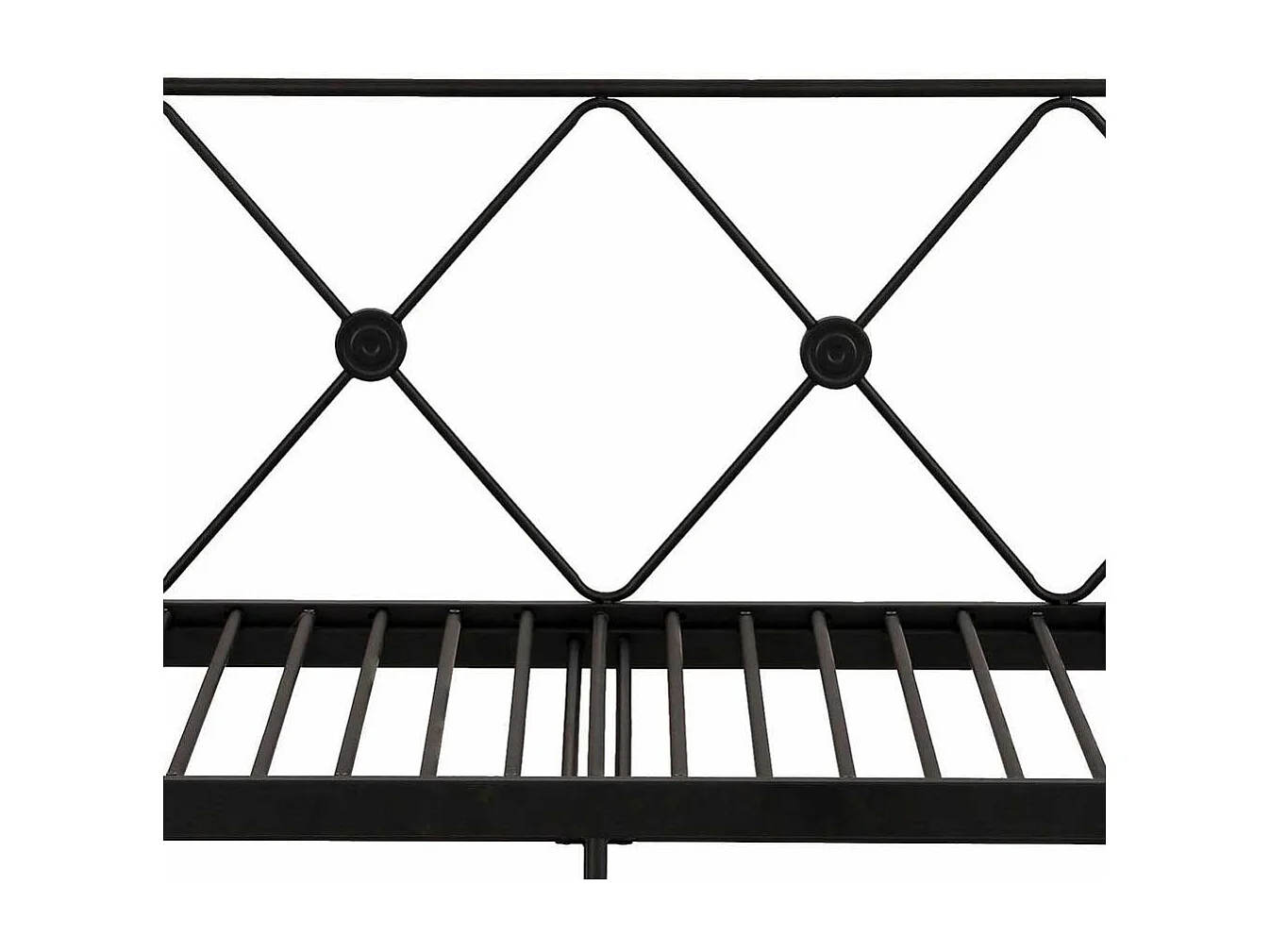 Vintage Metall Bett in Schwarz 28 cm Einstiegshöhe