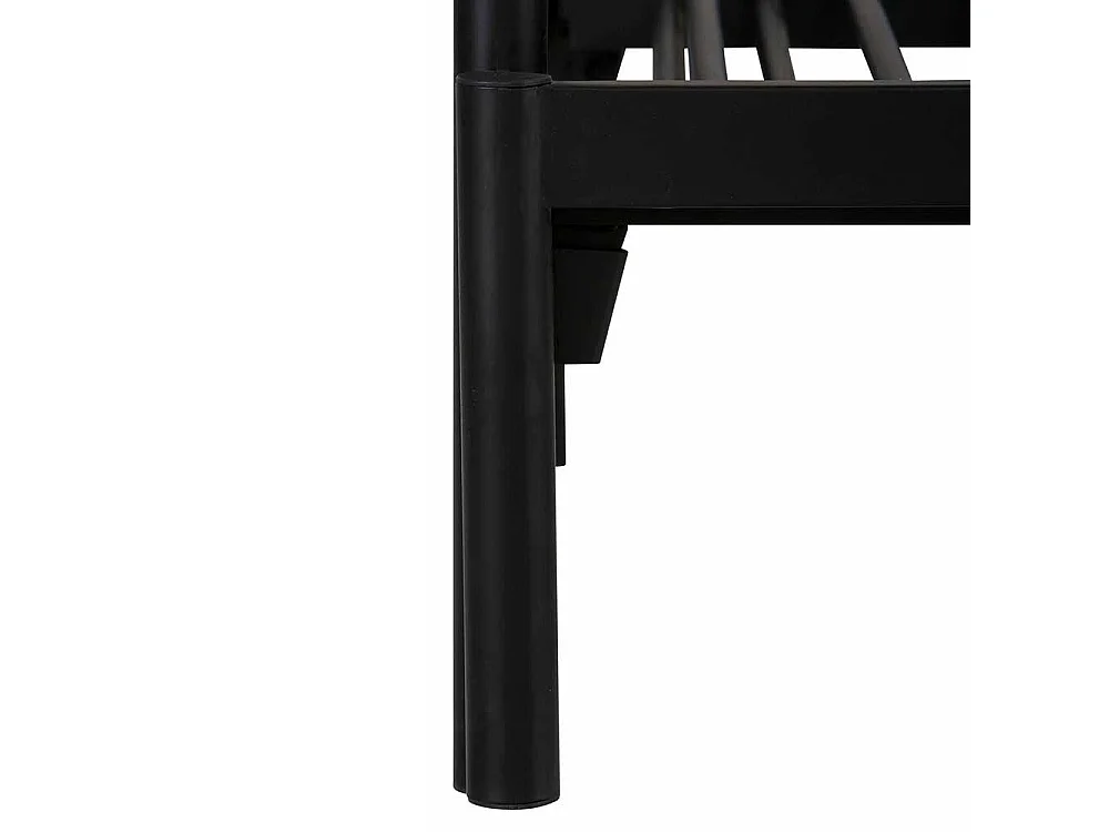 Vintage Metall Bett in Schwarz 28 cm Einstiegshöhe