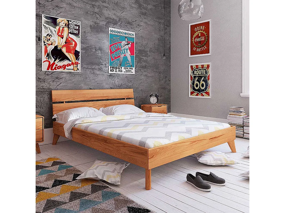 Futonbett aus Kernbuche Massivholz geölt