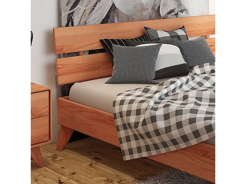 Futonbett aus Kernbuche Massivholz geölt