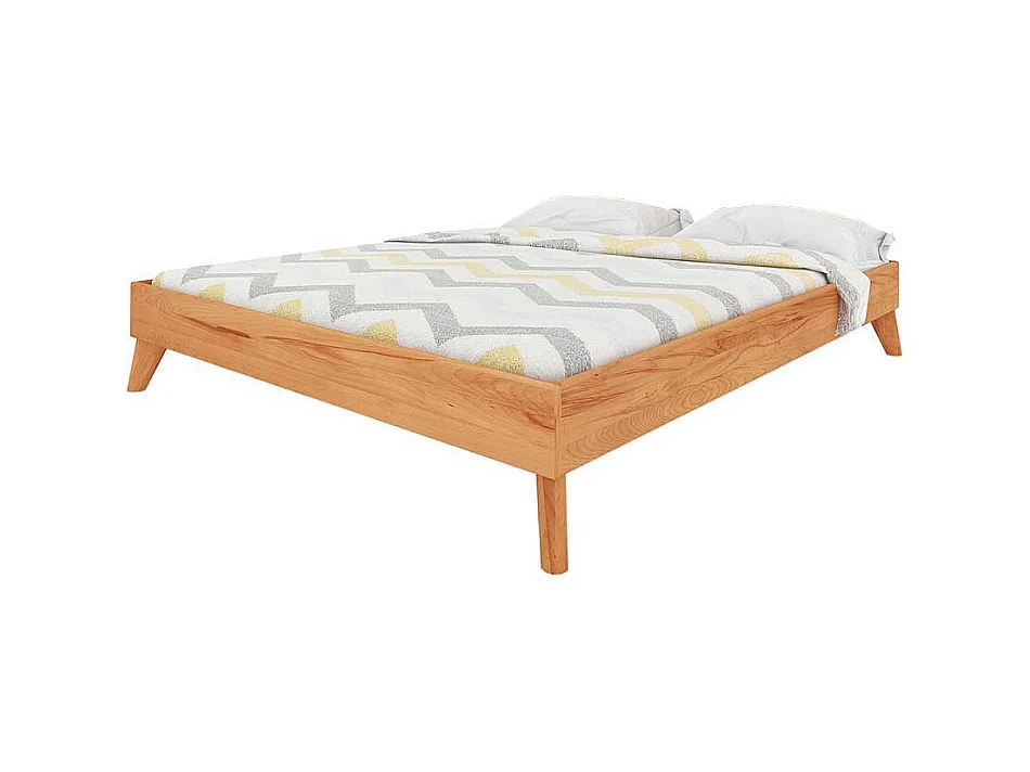 Bettrahmen aus Kernbuche Massivholz Kopfteil