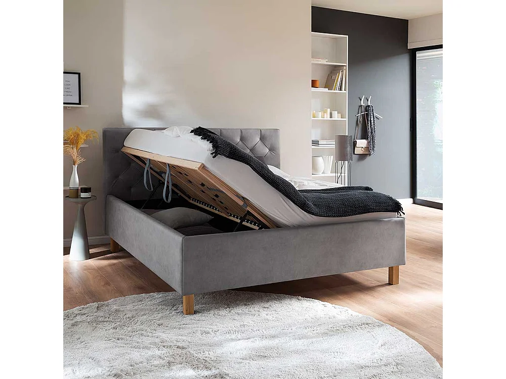 Polsterbett mit Bettkasten 55 cm Einstiegshöhe