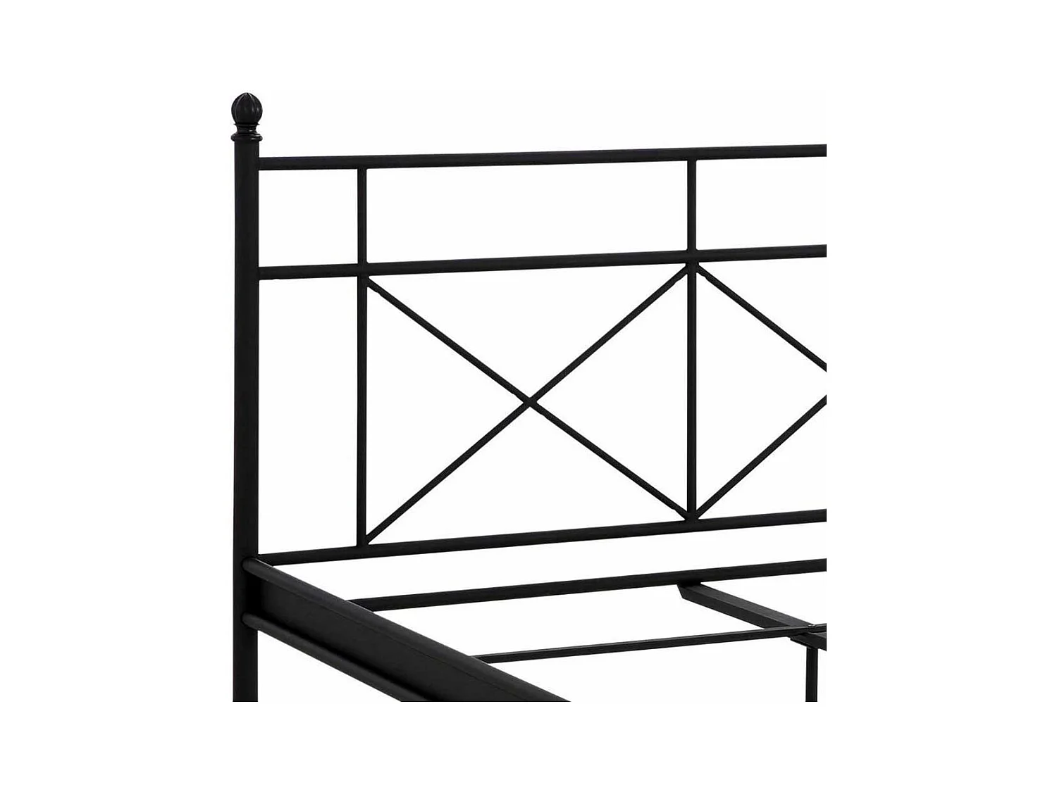 Metallbettgestell schwarz 90x200 cm 106 cm hoch
