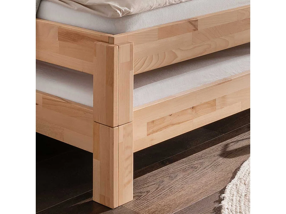 Einzelbett Holzbett aus Buche Massivholz geölt