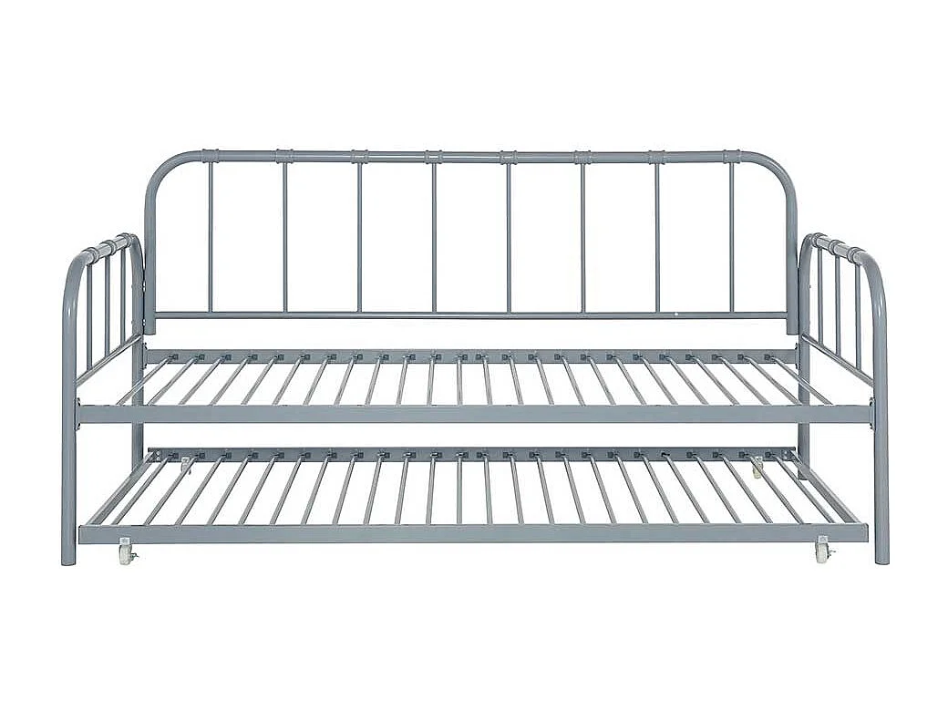 Metallrahmen Bett Bettgestell Liegeflächen 90x200 cm mit Fußgestell aus Metall