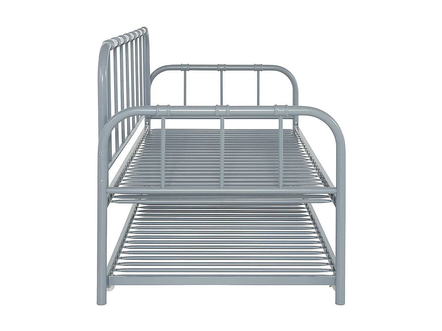 Metallrahmen Bett Bettgestell Liegeflächen 90x200 cm mit Fußgestell aus Metall