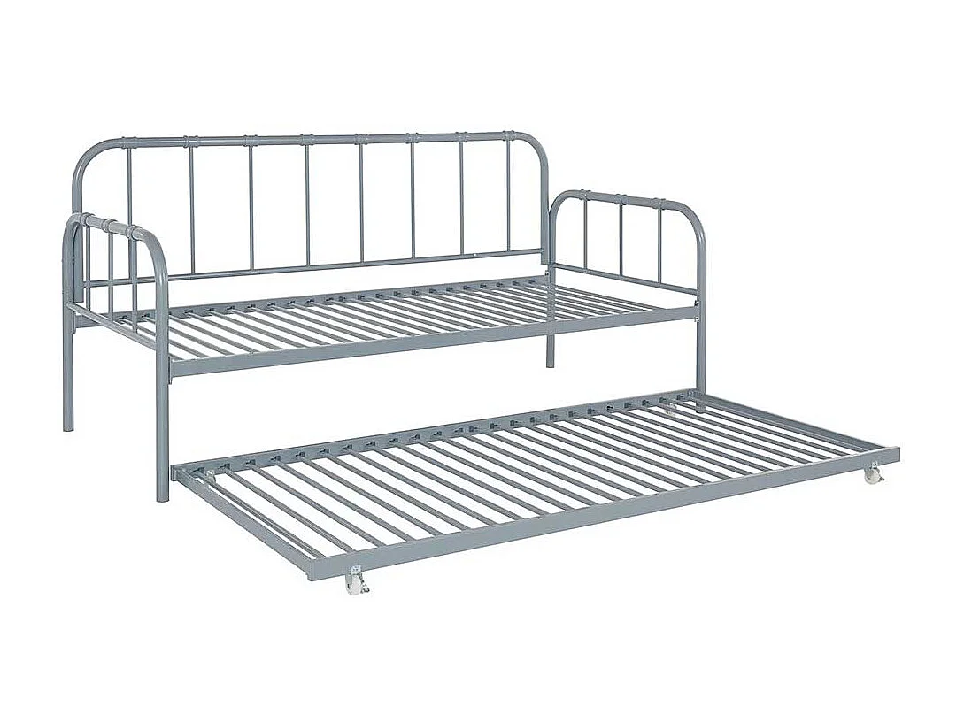 Metallrahmen Bett Bettgestell Liegeflächen 90x200 cm mit Fußgestell aus Metall