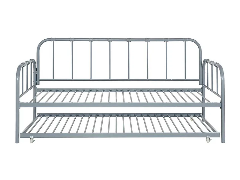 Metallrahmen Bett Bettgestell Liegeflächen 90x200 cm mit Fußgestell aus Metall