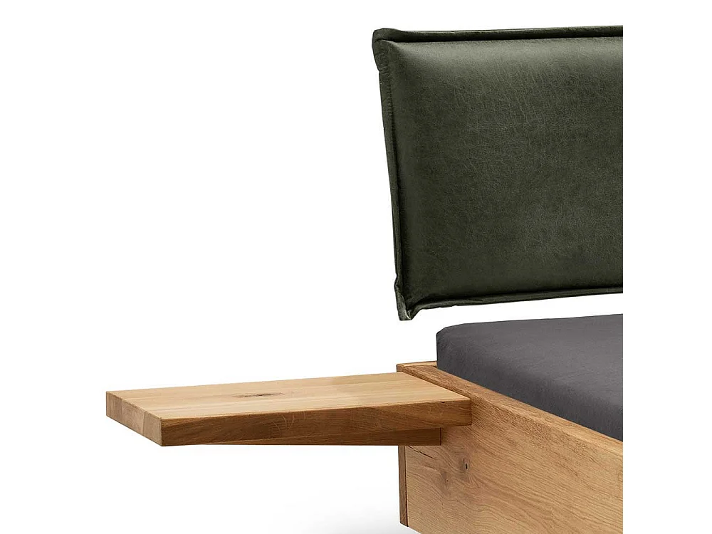 Hochwertiges Single Bett 140x200 cm mit Nachtkonsolen (dreiteilig)