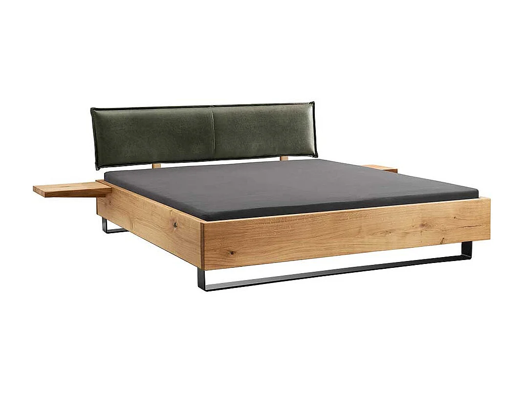 Hochwertiges Single Bett 140x200 cm mit Nachtkonsolen (dreiteilig)