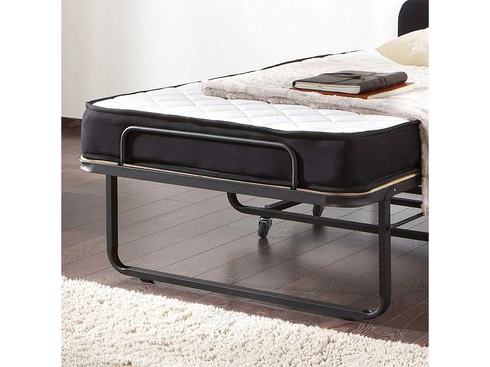 Klappbett aus Metall mit Matratze