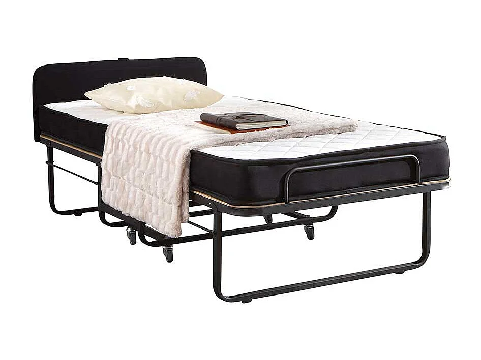 Klappbett aus Metall mit Matratze