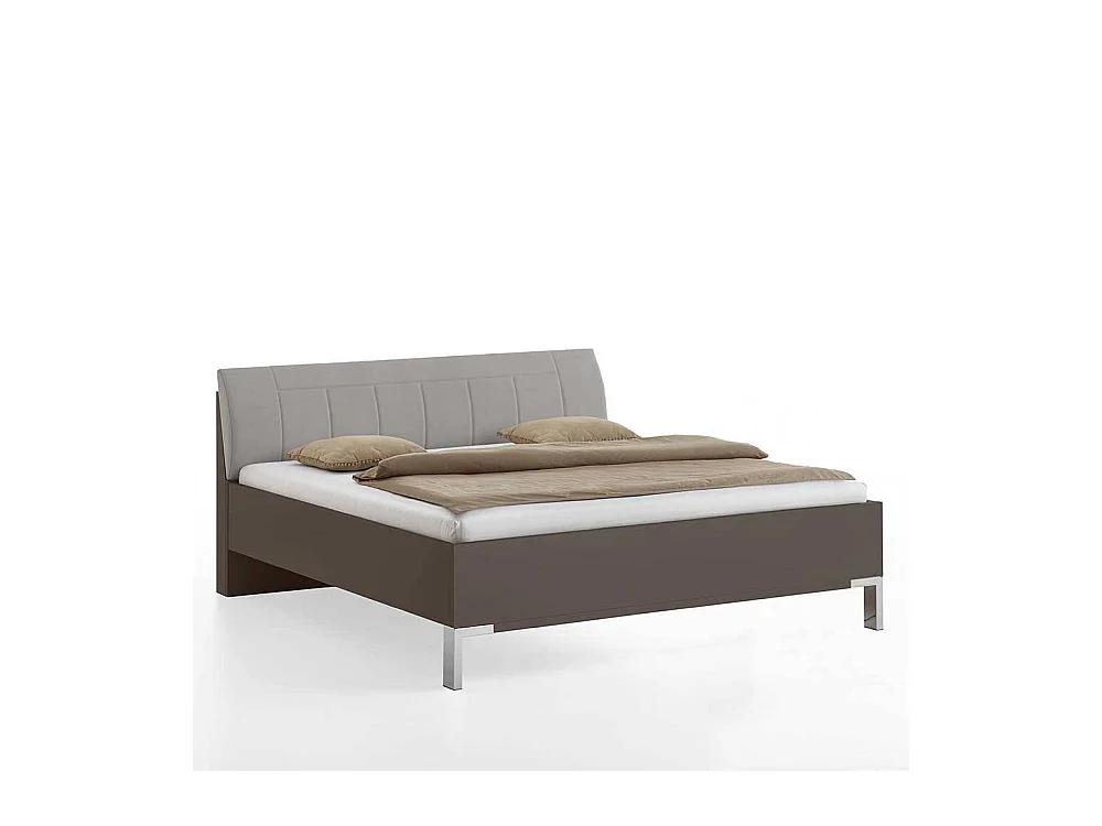 Doppelbett Bett mit Polster Kopfteil in modernem Design