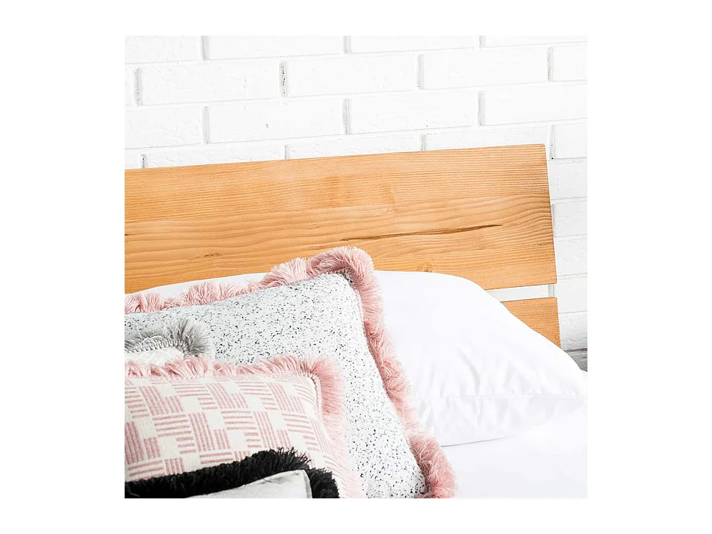 Balken Massivholzbett aus Fichte geölt Kufenfüßen