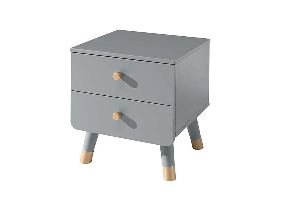 Jugendzimmer Bett in Grau und Goldfarben modern (zweiteilig)