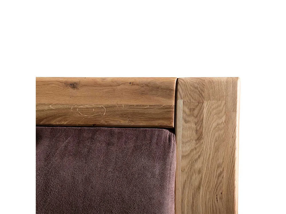 Komfortbett mit gepolstertem Kopfteil Eiche