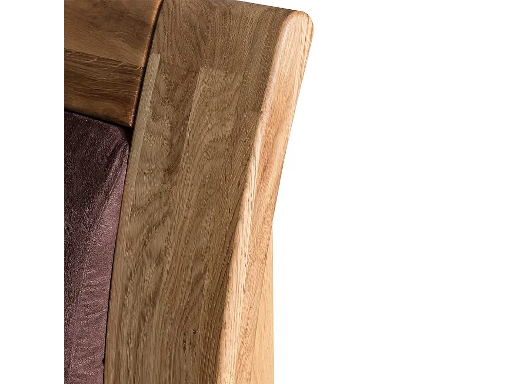 Komfortbett mit gepolstertem Kopfteil Eiche