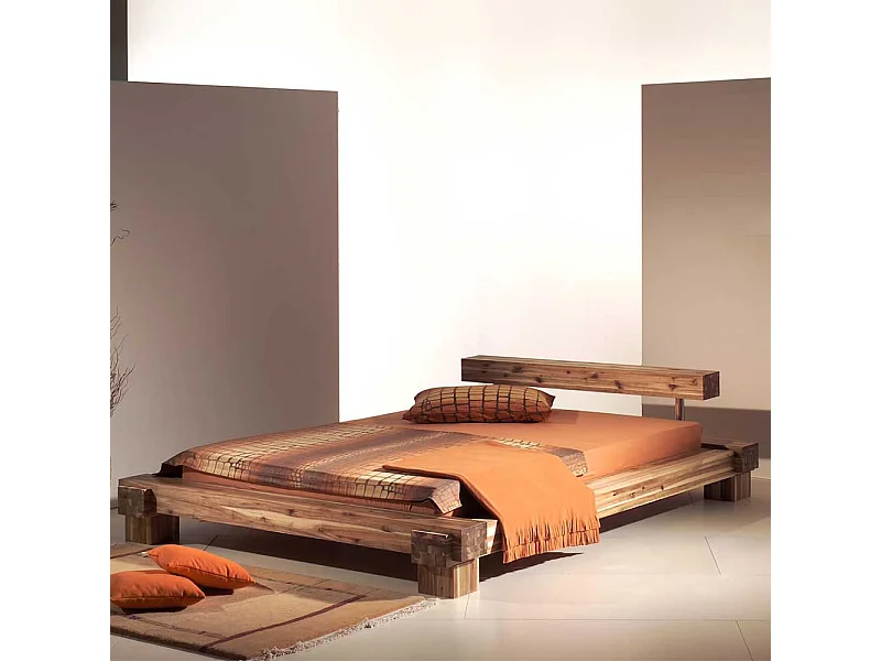 Futonbett aus Akazie Gewachst